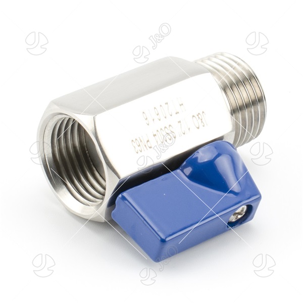 Blue Handle SS304 PN63 Male Female Mini Ball Valve