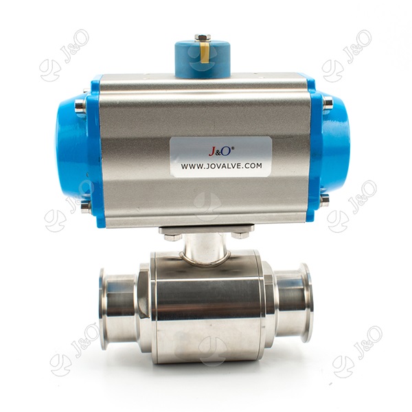 Hygienic Stainless Steel Pneumatic Direct Way Tri Clamp Ball Valve