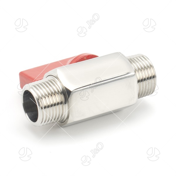 Red Handle Stainless Steel Male Mini Ball Valve