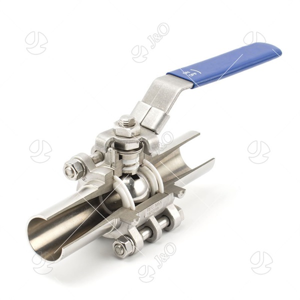 Hygienic Stainless Steel SS304/SS316L Three Piece Welded Ball Valve