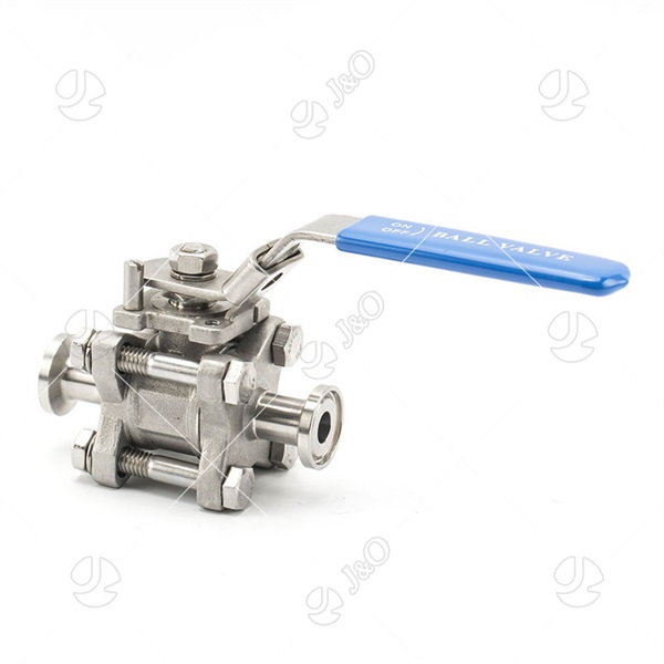 Sanitary Stainless Steel 3PC Clamped Ball Valve