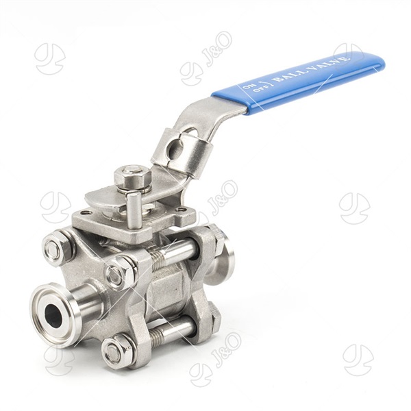 Sanitary Stainless Steel 3PC Three Pieces Tri Clamp Clamped Ball Valve