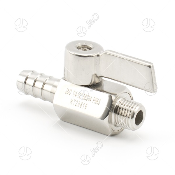 Stainless Steel Handle PN63 Male To Hose Adapter Mini Ball Valve